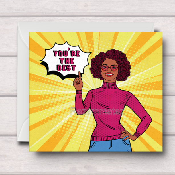 Black Woman - You're The Best Card